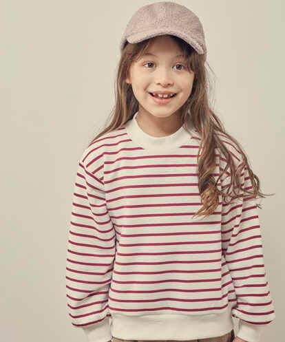 KJKKP33024 a.v.v KIDS [100-130]バックスリット ボーダートレーナー