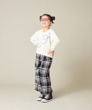 KJKLA41034 a.v.v KIDS(アー・ヴェ・ヴェ) [120-160]【立体リボンがカワイイ/通学にもオススメ】リボンテープ裏毛トレーナー アイボリー