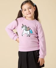 KJKLA47026 a.v.v KIDS(アー・ヴェ・ヴェ) [110-150]【通学にもオススメ/選べる３デザイン】モチーフアソートトレーナー ピンク