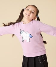 KJKLA47026 a.v.v KIDS(アー・ヴェ・ヴェ) [110-150]【通学にもオススメ/選べる３デザイン】モチーフアソートトレーナー ピンク