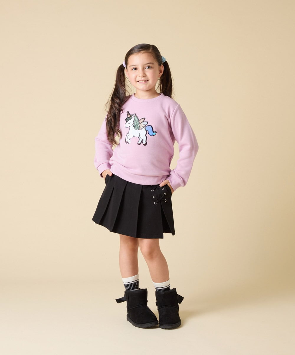 KJKLA47026 a.v.v KIDS(アー・ヴェ・ヴェ) [110-150]【通学にもオススメ/選べる３デザイン】モチーフアソートトレーナー ピンク