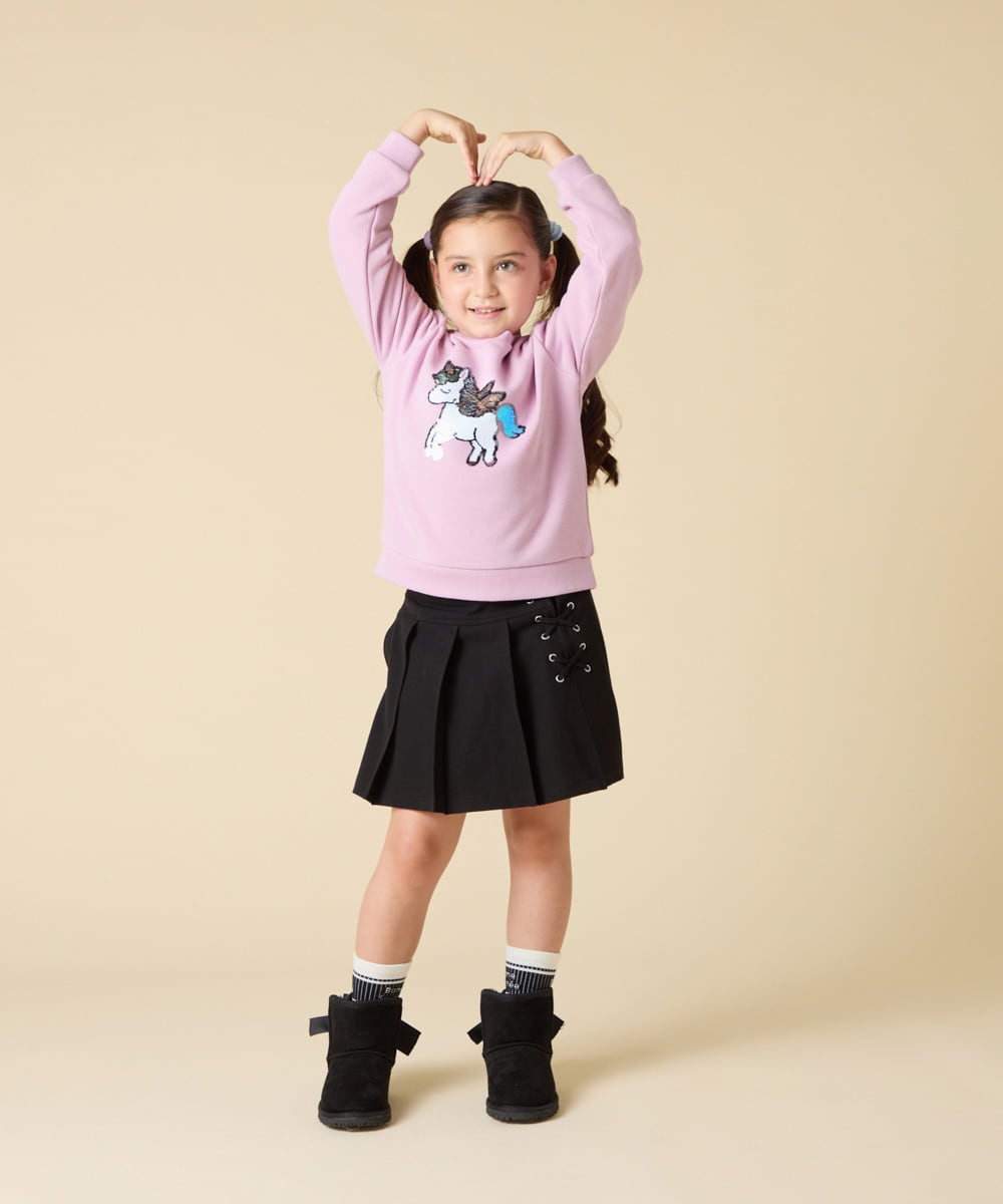 KJKLA47026 a.v.v KIDS(アー・ヴェ・ヴェ) [110-150]【通学にもオススメ/選べる３デザイン】モチーフアソートトレーナー ピンク