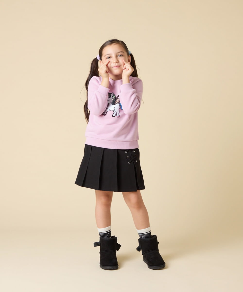 KJKLA47026 a.v.v KIDS(アー・ヴェ・ヴェ) [110-150]【通学にもオススメ/選べる３デザイン】モチーフアソートトレーナー ピンク