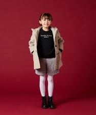 KJKLS60029 a.v.v KIDS(アー・ヴェ・ヴェ) [100-130]フロントカットジャカードロゴトレーナー アイボリー