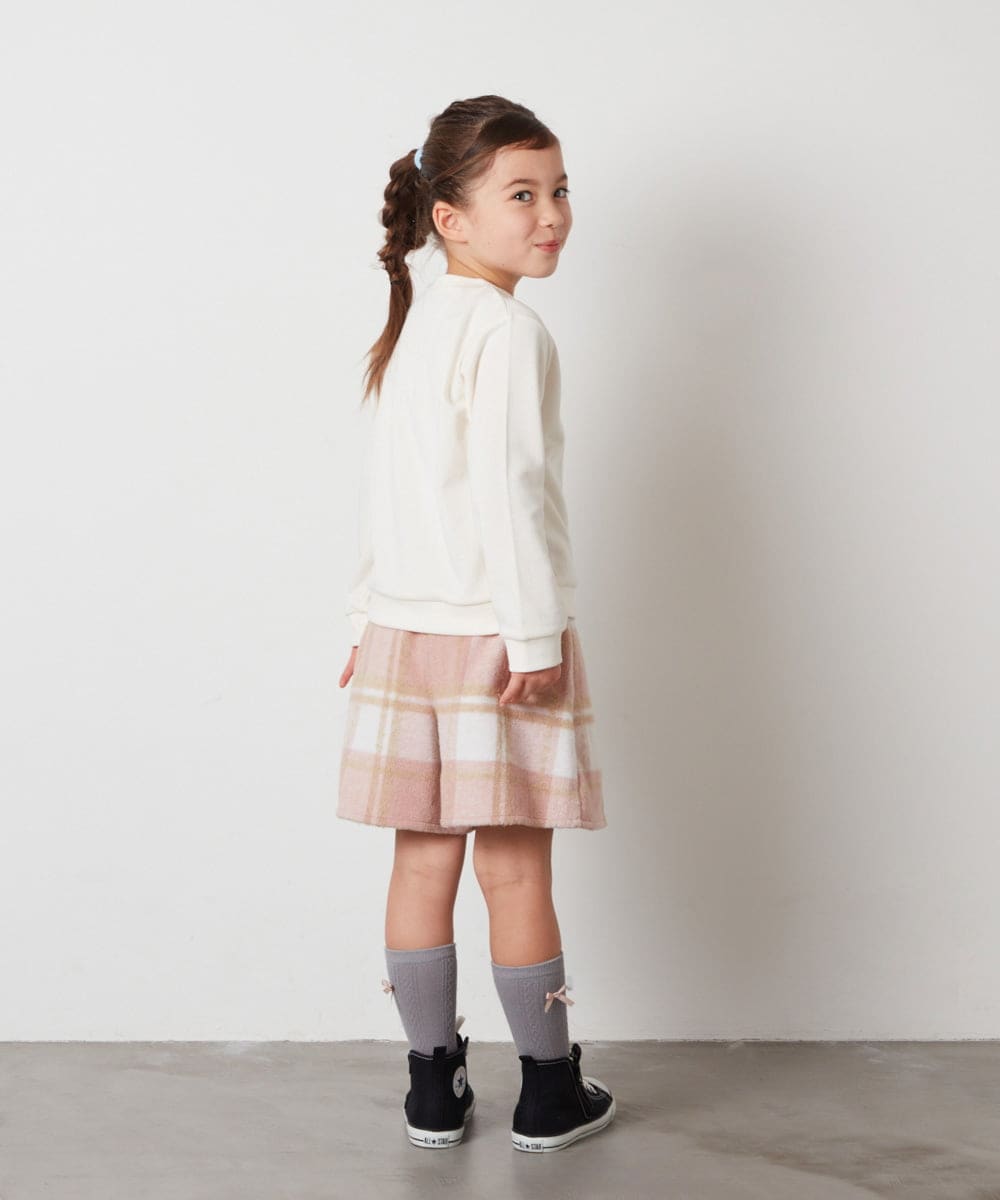 KJLAA04029 a.v.v KIDS(アー・ヴェ・ヴェ) [100-140]【ウエストゴム仕様】アソートキュロット ピンク(チェック)