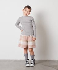 KJLAA04029 a.v.v KIDS(アー・ヴェ・ヴェ) [100-140]【ウエストゴム仕様】アソートキュロット ピンク(チェック)