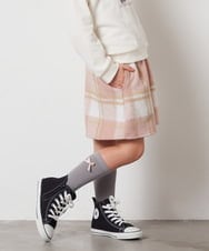 KJLAA04029 a.v.v KIDS(アー・ヴェ・ヴェ) [100-140]【ウエストゴム仕様】アソートキュロット ピンク(チェック)