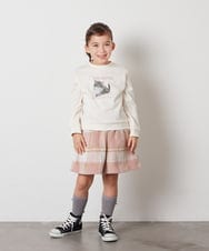 KJLAA04029 a.v.v KIDS(アー・ヴェ・ヴェ) [100-140]【ウエストゴム仕様】アソートキュロット ピンク(チェック)