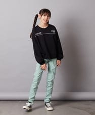 KJLAA05029 a.v.v KIDS(アー・ヴェ・ヴェ) [100-160]裏起毛ストレッチスキニーパンツ グリーン