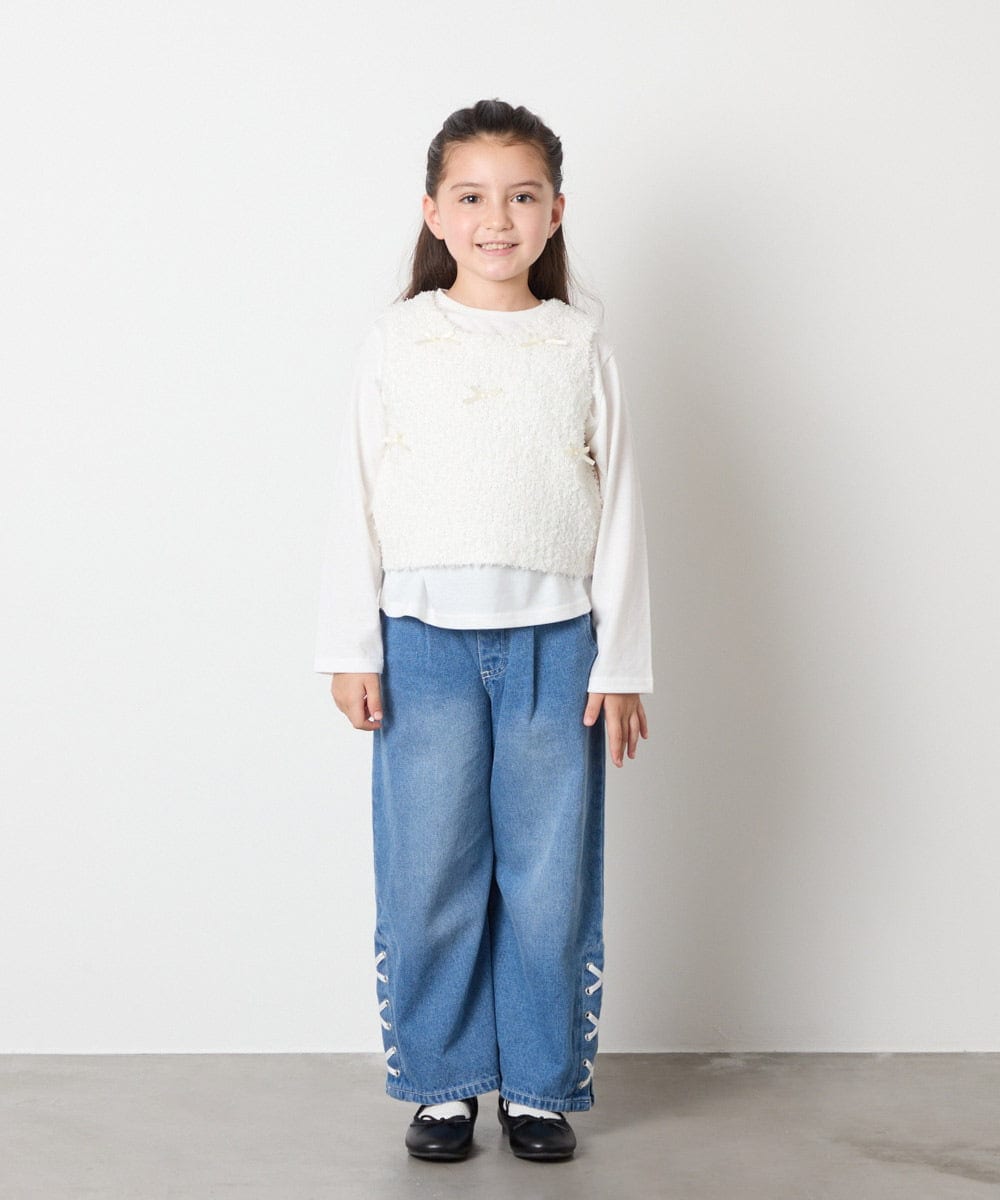 KJLAD33044 a.v.v KIDS(アー・ヴェ・ヴェ) 【大人気！追加生産/選べるデザイン】[120-160]アソートデザインデニム ライトブルー