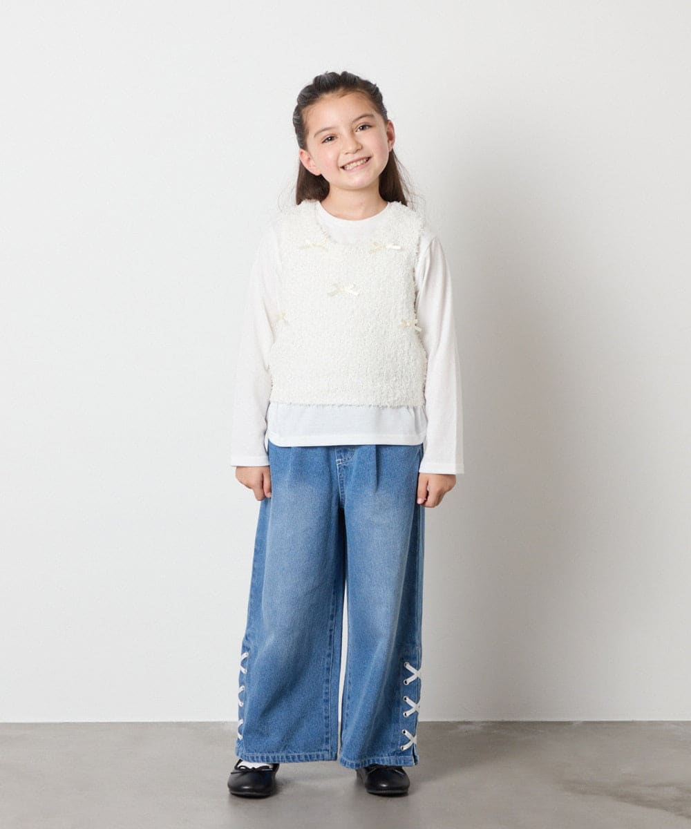 KJLAD33044 a.v.v KIDS(アー・ヴェ・ヴェ) 【大人気！追加生産/選べるデザイン】[120-160]アソートデザインデニム ライトブルー