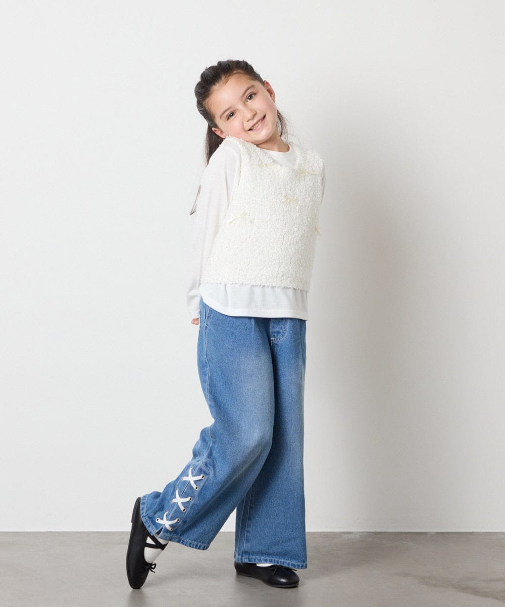 KJLAD33044 a.v.v KIDS(アー・ヴェ・ヴェ) 【大人気！追加生産/選べるデザイン】[120-160]アソートデザインデニム ライトブルー