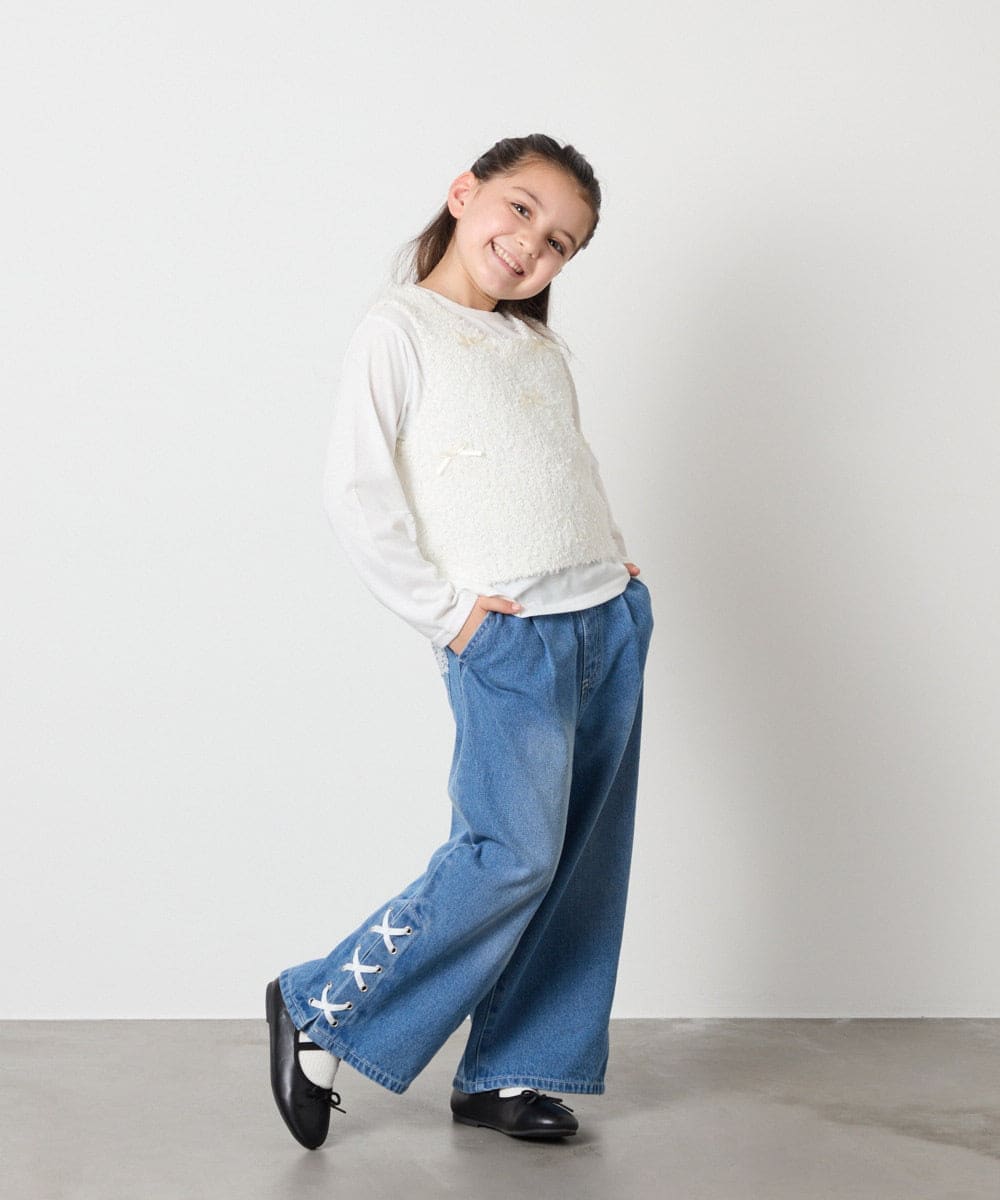 KJLAD33044 a.v.v KIDS(アー・ヴェ・ヴェ) 【大人気！追加生産/選べるデザイン】[120-160]アソートデザインデニム ライトブルー
