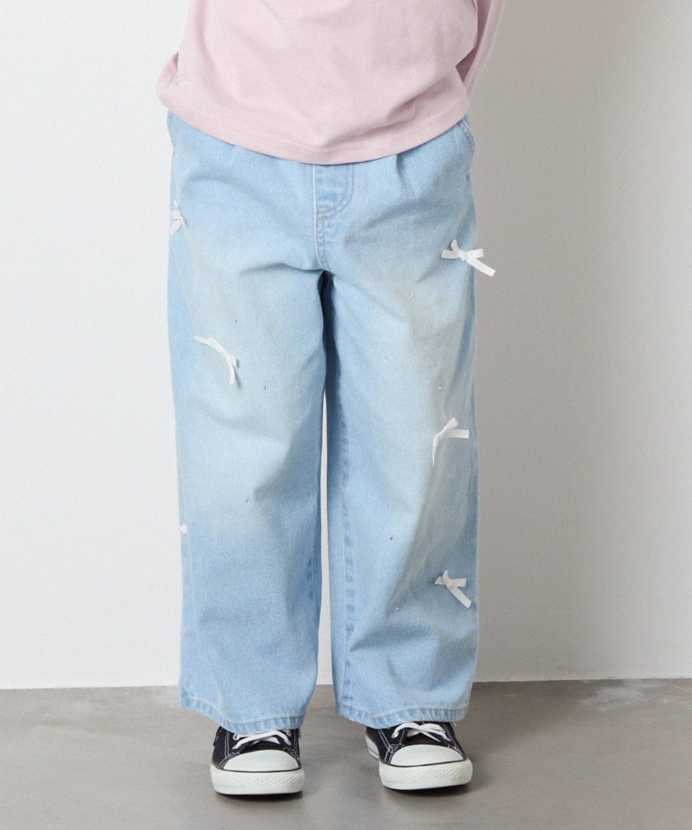 KJLAD33044 a.v.v KIDS(アー・ヴェ・ヴェ) 【大人気！追加生産/選べるデザイン】[120-160]アソートデザインデニム ライトブルー