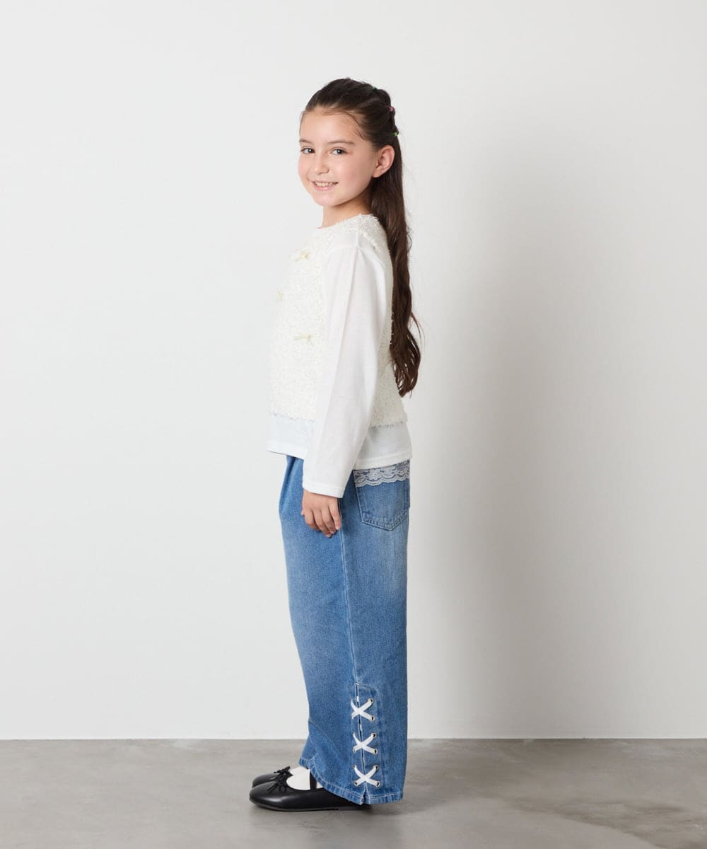 KJLAD33044 a.v.v KIDS(アー・ヴェ・ヴェ) 【大人気！追加生産/選べるデザイン】[120-160]アソートデザインデニム ライトブルー