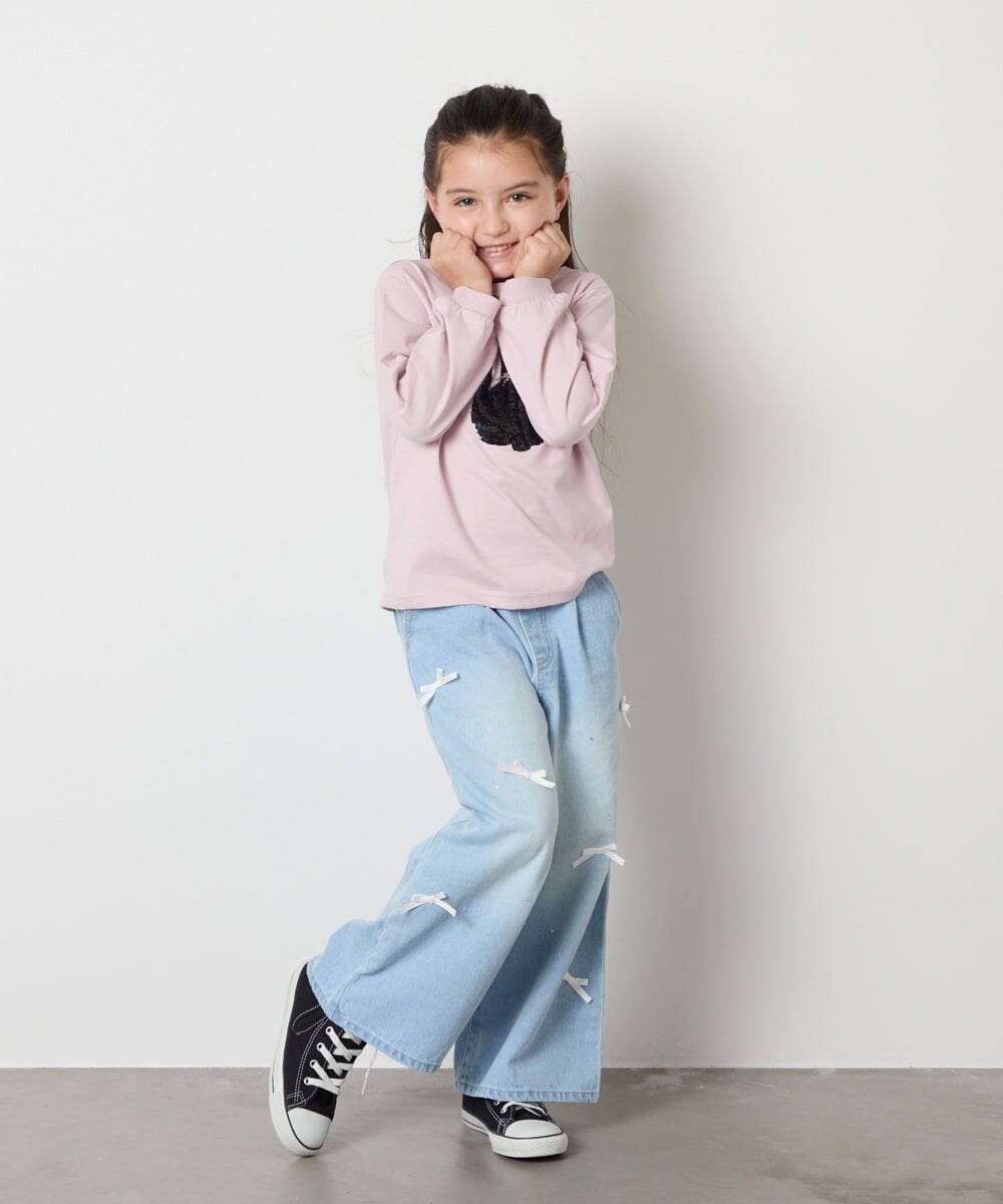 KJLAD33044 a.v.v KIDS(アー・ヴェ・ヴェ) 【大人気！追加生産/選べるデザイン】[120-160]アソートデザインデニム ライトブルー