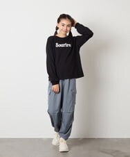 KJLAD37049 a.v.v KIDS(アー・ヴェ・ヴェ) 【大人気！/追加生産/裾が絞れる】[130-160]サイドレースアップカーゴパンツ ライトブルー