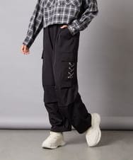 KJLAD37049 a.v.v KIDS(アー・ヴェ・ヴェ) 【大人気！/追加生産/裾が絞れる】[130-160]サイドレースアップカーゴパンツ ライトブルー