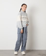 KJLAD37049 a.v.v KIDS(アー・ヴェ・ヴェ) 【大人気！/追加生産/裾が絞れる】[130-160]サイドレースアップカーゴパンツ ライトブルー