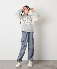 KJLAD37049 a.v.v KIDS(アー・ヴェ・ヴェ) 【大人気！/追加生産/裾が絞れる】[130-160]サイドレースアップカーゴパンツ ライトブルー