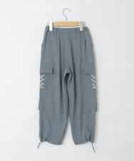 KJLAD37049 a.v.v KIDS(アー・ヴェ・ヴェ) 【大人気！/追加生産/裾が絞れる】[130-160]サイドレースアップカーゴパンツ ライトブルー