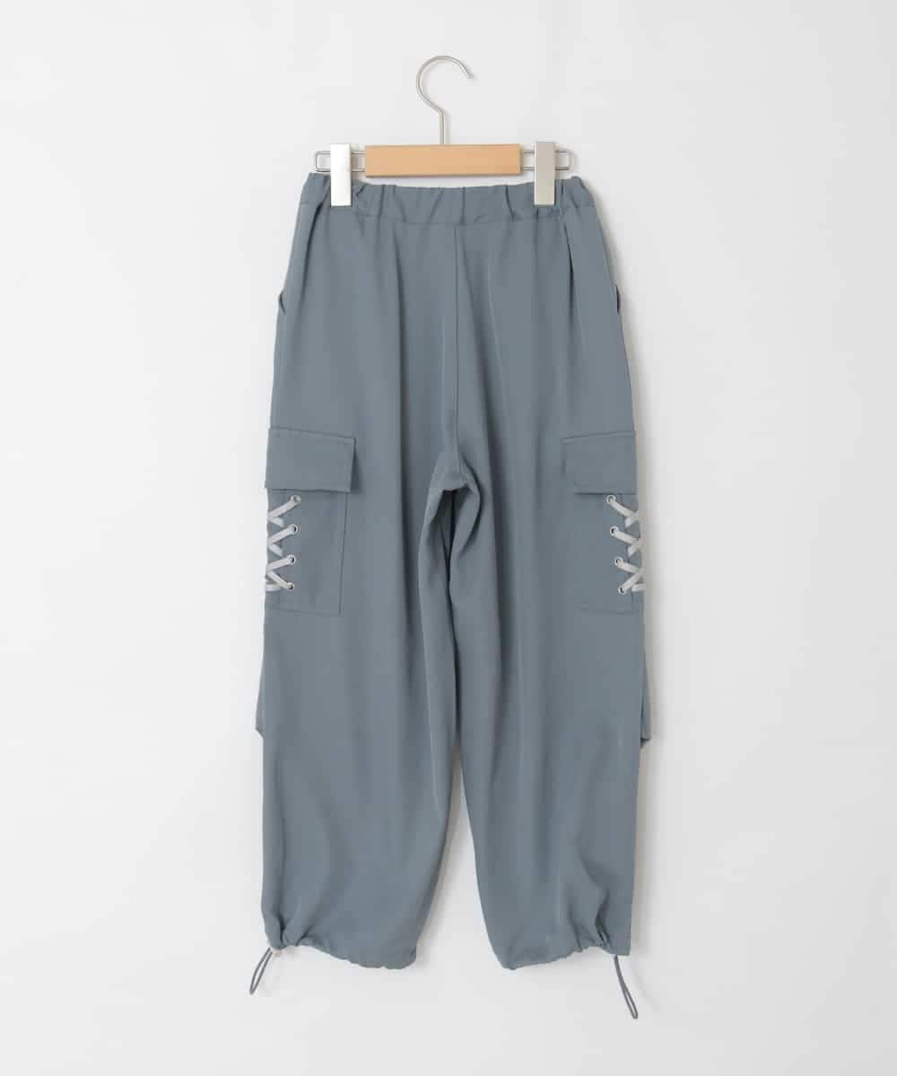 KJLAD37049 a.v.v KIDS(アー・ヴェ・ヴェ) 【大人気！/追加生産/裾が絞れる】[130-160]サイドレースアップカーゴパンツ ライトブルー