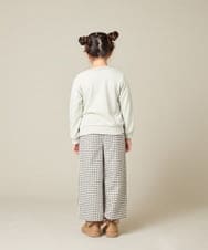 KJLAD41039 a.v.v KIDS(アー・ヴェ・ヴェ) [120-160]【定番人気！/取り外し可能サスペンダー/後ろゴムで楽ちん】サス付きチェックワイドパンツ ネイビー