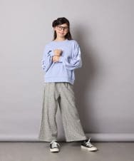 KJLAD41039 a.v.v KIDS(アー・ヴェ・ヴェ) [120-160]【定番人気！/取り外し可能サスペンダー/後ろゴムで楽ちん】サス付きチェックワイドパンツ ネイビー