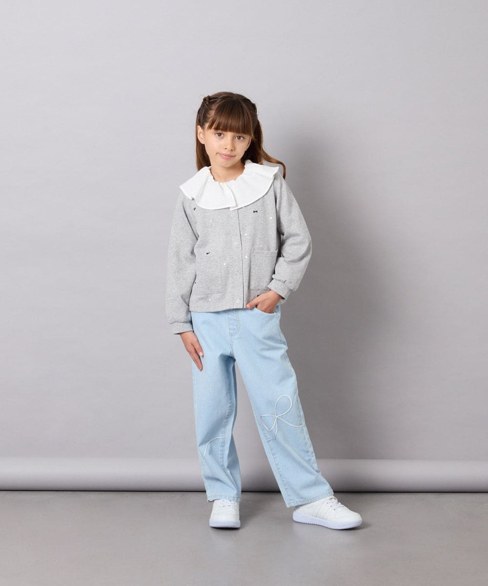 KJLAG02049 a.v.v KIDS(アー・ヴェ・ヴェ) [120-160]アソートデコデニムパンツ ライトブルー