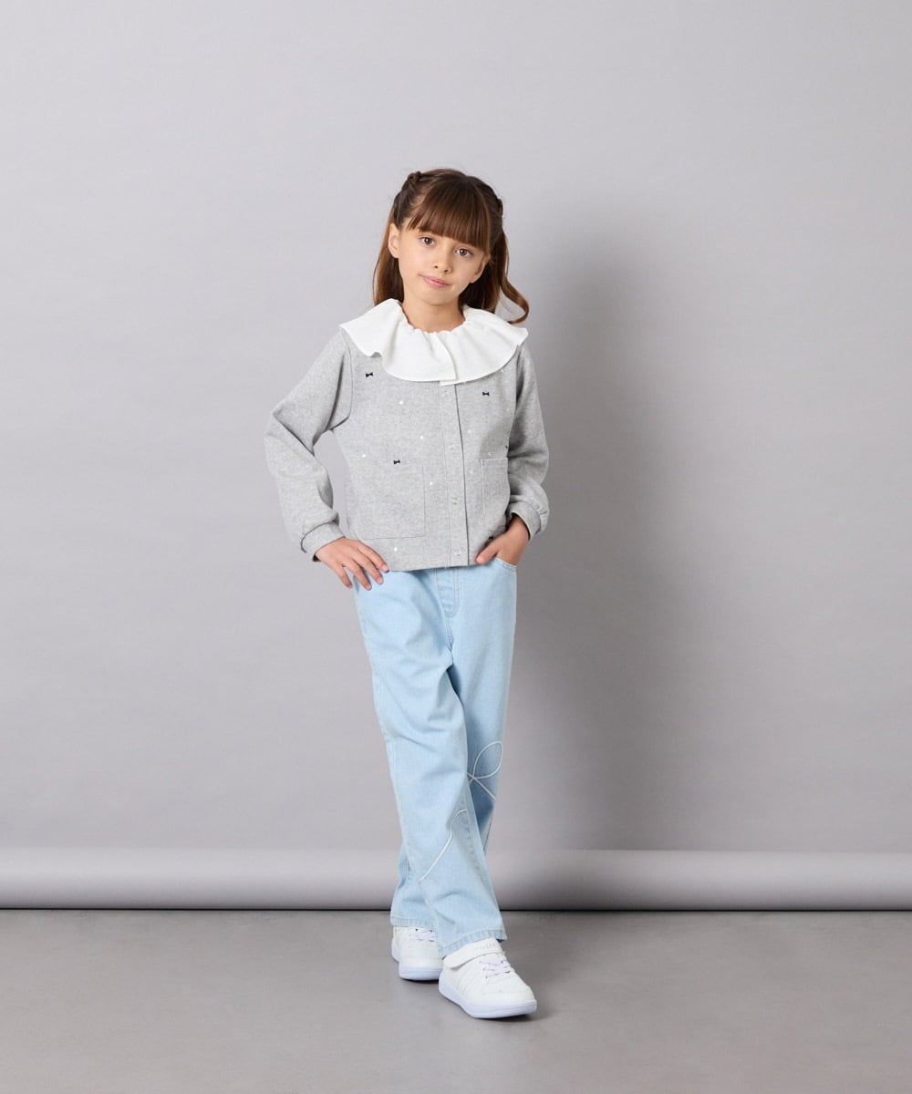 KJLAG02049 a.v.v KIDS(アー・ヴェ・ヴェ) [120-160]アソートデコデニムパンツ ライトブルー