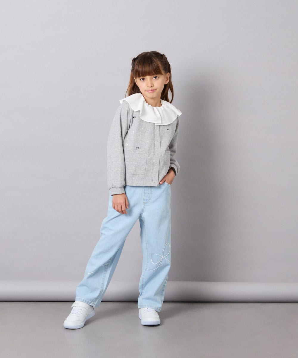KJLAG02049 a.v.v KIDS(アー・ヴェ・ヴェ) [120-160]アソートデコデニムパンツ ライトブルー