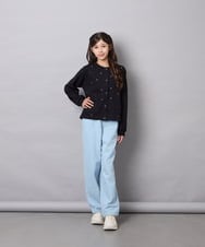 KJLAG02049 a.v.v KIDS(アー・ヴェ・ヴェ) [120-160]アソートデコデニムパンツ ライトブルー