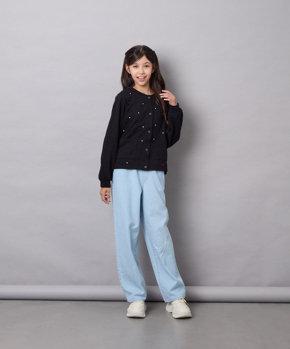 KJLAG02049 a.v.v KIDS(アー・ヴェ・ヴェ) [120-160]アソートデコデニムパンツ ライトブルー