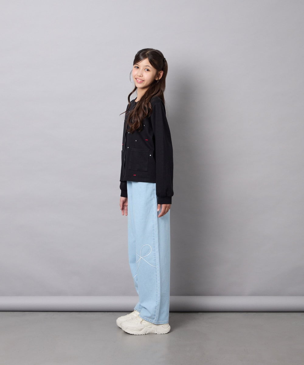 KJLAG02049 a.v.v KIDS(アー・ヴェ・ヴェ) [120-160]アソートデコデニムパンツ ライトブルー