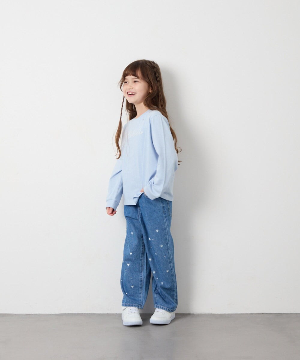 KJLAG02049 a.v.v KIDS(アー・ヴェ・ヴェ) [120-160]アソートデコデニムパンツ ブルー