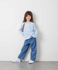 KJLAG02049 a.v.v KIDS(アー・ヴェ・ヴェ) [120-160]アソートデコデニムパンツ ブルー