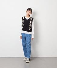 KJLAG02049 a.v.v KIDS(アー・ヴェ・ヴェ) [120-160]アソートデコデニムパンツ ブルー