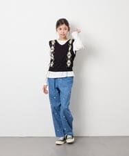 KJLAG02049 a.v.v KIDS(アー・ヴェ・ヴェ) [120-160]アソートデコデニムパンツ ブルー