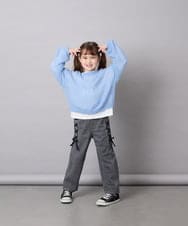 KJLAG02049 a.v.v KIDS(アー・ヴェ・ヴェ) [120-160]アソートデコデニムパンツ ダークグレー