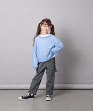 KJLAG02049 a.v.v KIDS(アー・ヴェ・ヴェ) [120-160]アソートデコデニムパンツ ダークグレー