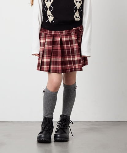 KJLAG05039 a.v.v KIDS [110-160]プリーツスカパン