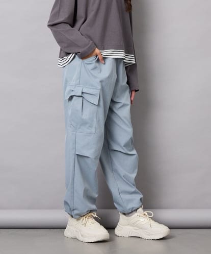 KJLAG06049 a.v.v KIDS [130-160]リボンポケットパラシュートパンツ