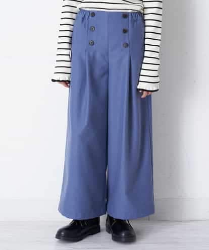 KJLAP03034 a.v.v KIDS [100-130]フロントボタンデザインウールライクワイドパンツ