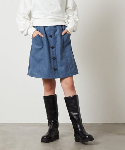 KJLAV71029 a.v.v KIDS [100-130]フロントボタンスカパン