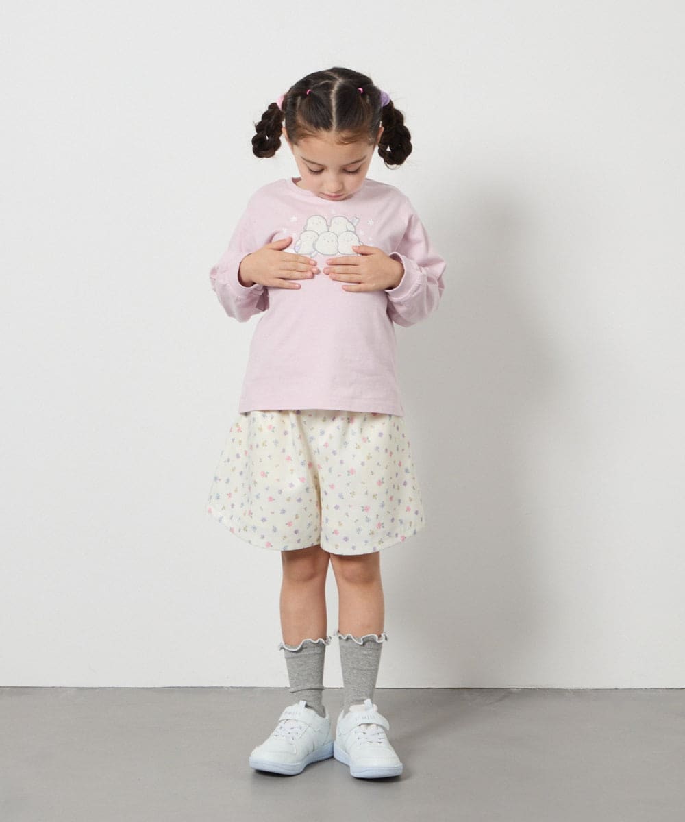 KJLEA30034 a.v.v KIDS(アー・ヴェ・ヴェ) [100-130]柄アソートキュロット アイボリー