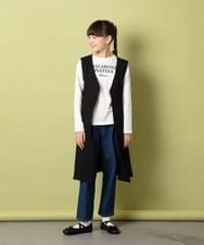 KJLES32034 a.v.v KIDS(アー・ヴェ・ヴェ) [120-130]【2WAY】サスペンダー付きテーパードパンツ チェック