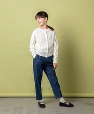 KJLES32034 a.v.v KIDS(アー・ヴェ・ヴェ) [120-130]【2WAY】サスペンダー付きテーパードパンツ チェック