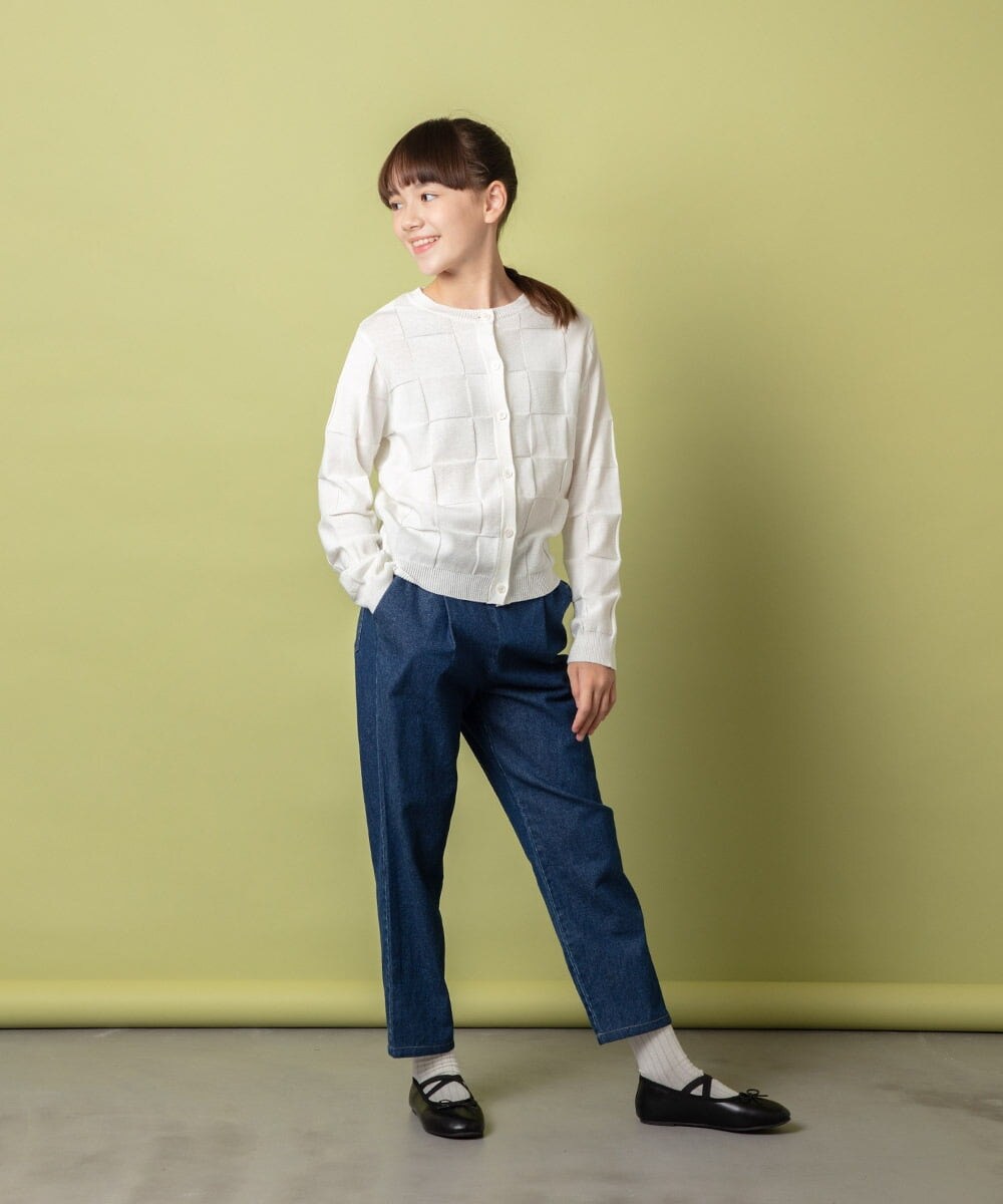 KJLES32034 a.v.v KIDS(アー・ヴェ・ヴェ) [120-130]【2WAY】サスペンダー付きテーパードパンツ チェック