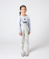 KJLES32034 a.v.v KIDS(アー・ヴェ・ヴェ) [120-130]【2WAY】サスペンダー付きテーパードパンツ チェック