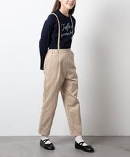 KJLET32039 a.v.v KIDS(アー・ヴェ・ヴェ) [140-150]【2WAY】サスペンダー付きテーパードパンツ ベージュ